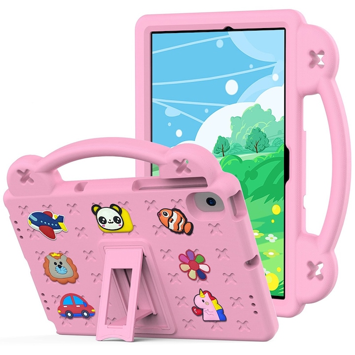 Husa pentru Samsung Tab A8 10.5 X200 / X205, cu suport, roz