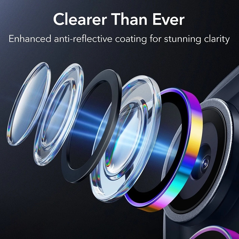 Folie Camera pentru iPhone 17 Pro / 17 Pro Max - ESR Armorite Camera Lens Protectors - Chromatic