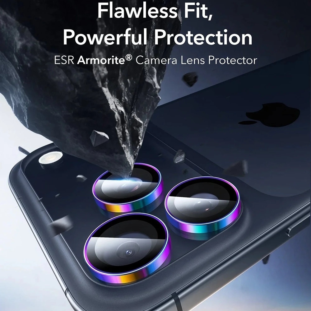 Folie Camera pentru iPhone 17 Pro / 17 Pro Max - ESR Armorite Camera Lens Protectors - Chromatic
