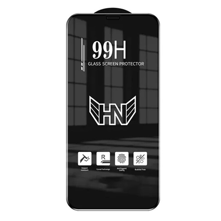 Folie de Sticla 99H Tempered Glass Full Glue Negru, Acoperire Completa pentru iPhone 13 Mini