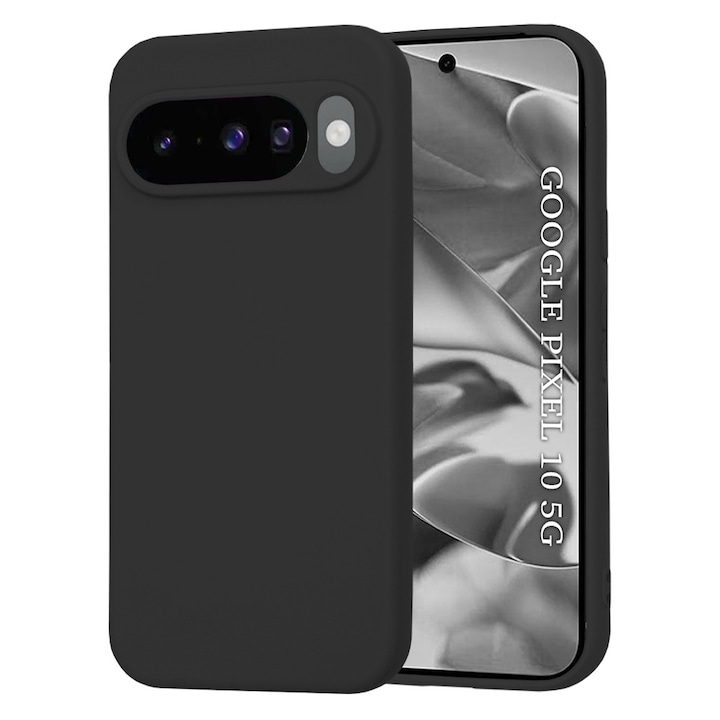 Husa pentru Google Pixel 10 / 10 Pro Daden® Silicon Soft, Ultra Slim, Protectie sporita, Interior de microfibra, Negru