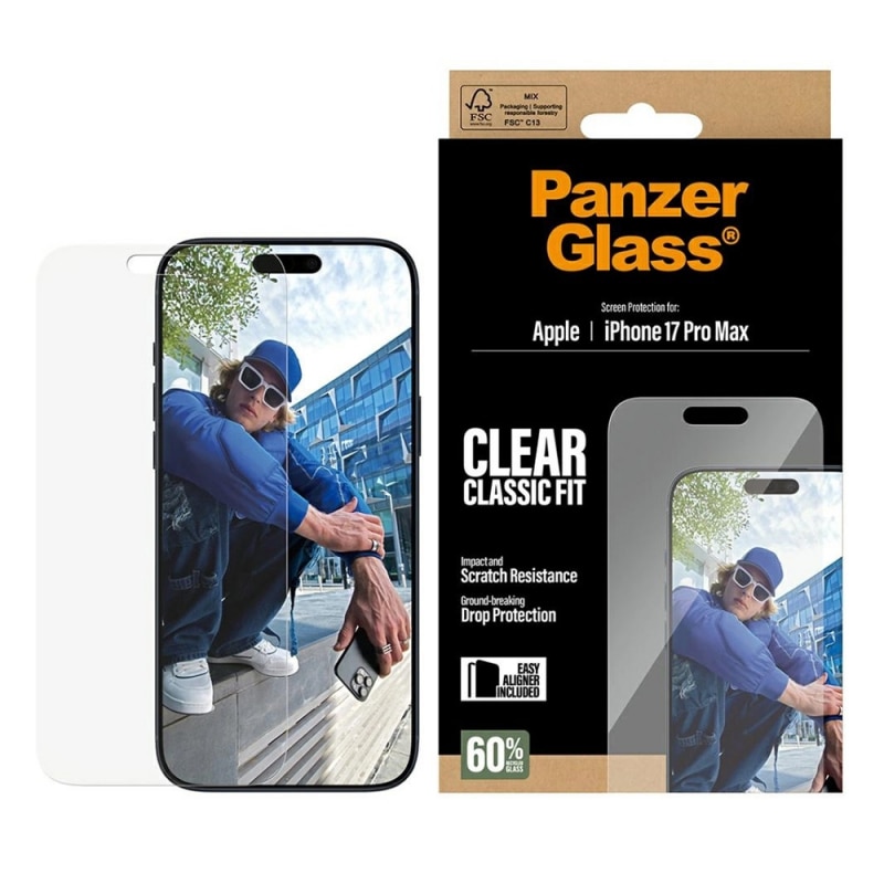 Folie Sticla PanzerGlass pentru iPhone 17 Pro Max PG24188 Transparent