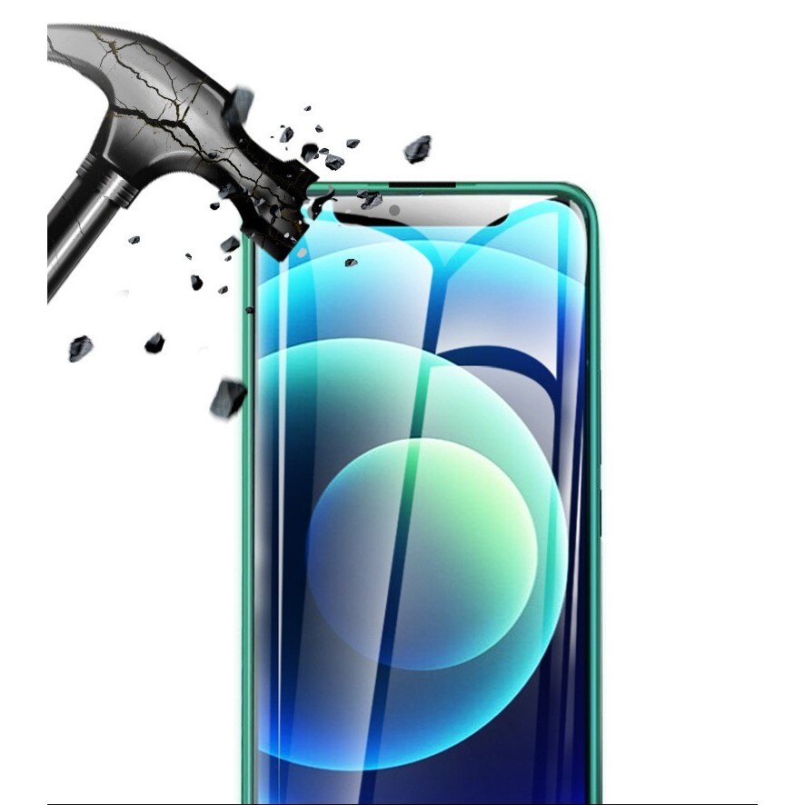 Folie Sticla Securizata Flippy, Luminous, compatibila cu Apple iPhone 14 Pro Max, Margine fosforescenta verde