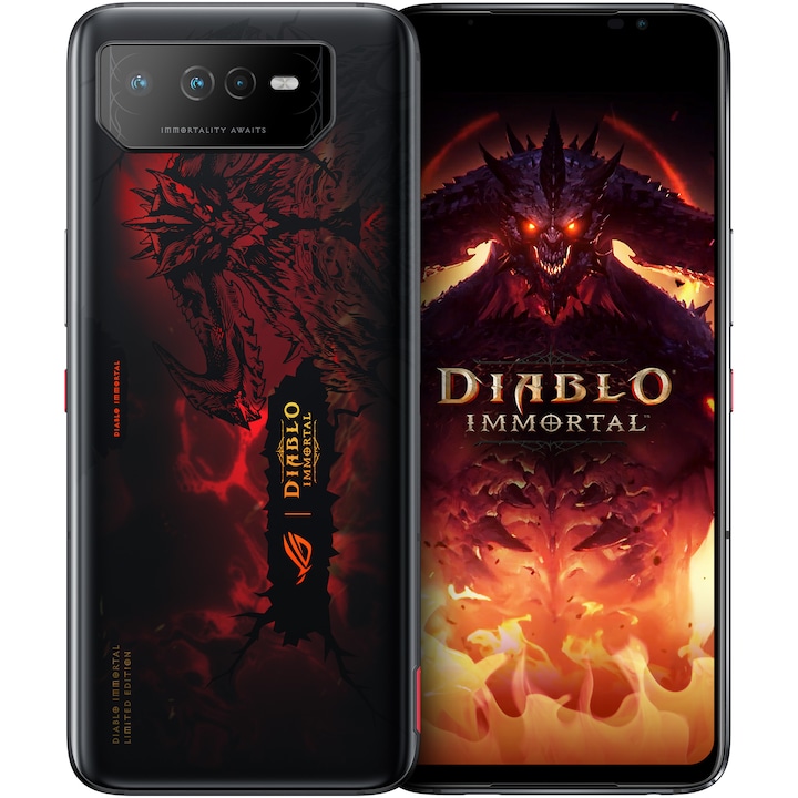 RESIGILAT: Telefon mobil ASUS ROG Phone 6 Diablo, Dual SIM, 512GB, 16GB RAM, 5G, Hellfire Red