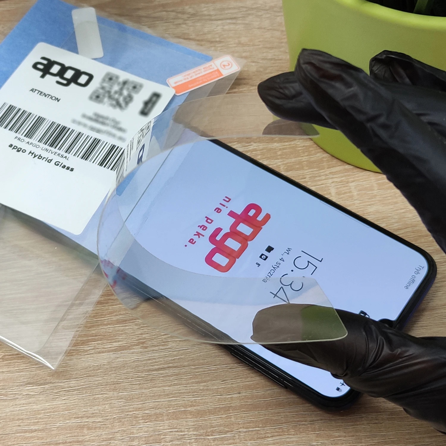 Sticla de protectie apgo pentru Honda Forza 350 from 2025 – sticla hibrida, securizata pentru display, lucioasa, pro flexible Hybrid Glass, 9H, full glue