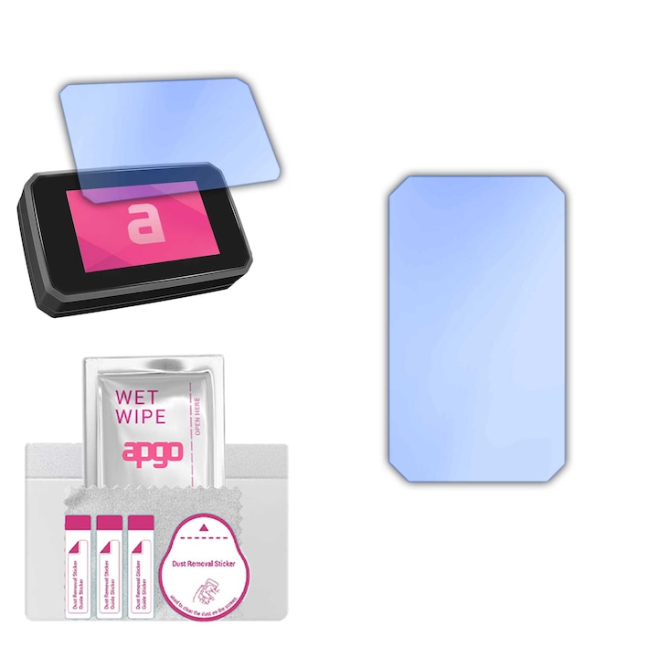 Sticla de protectie apgo pentru Honda Forza 350 from 2025 – sticla hibrida, securizata pentru display, lucioasa, pro flexible Hybrid Glass, 9H, full glue