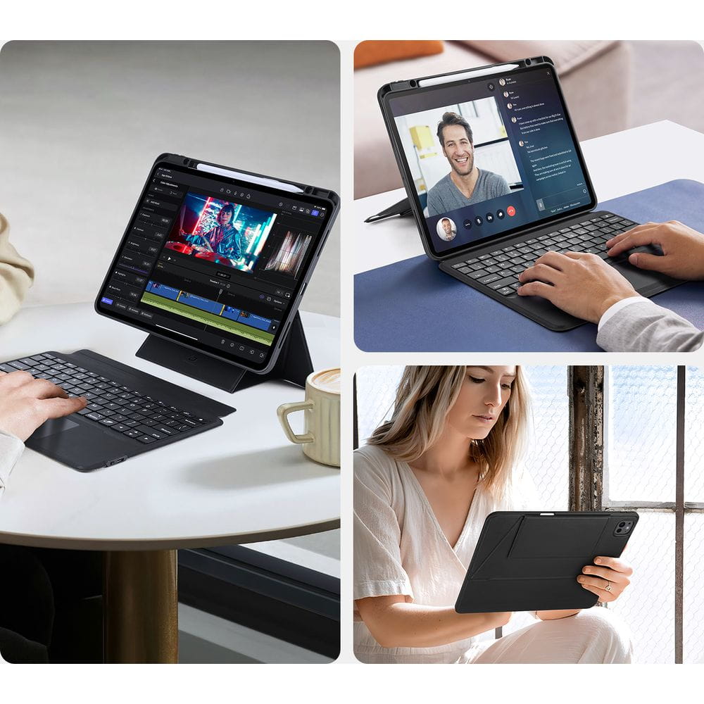 Husa tableta Dux Ducis Bluetooth DK Series pentru iPad Pro 13 "7th gen 2024, negru
