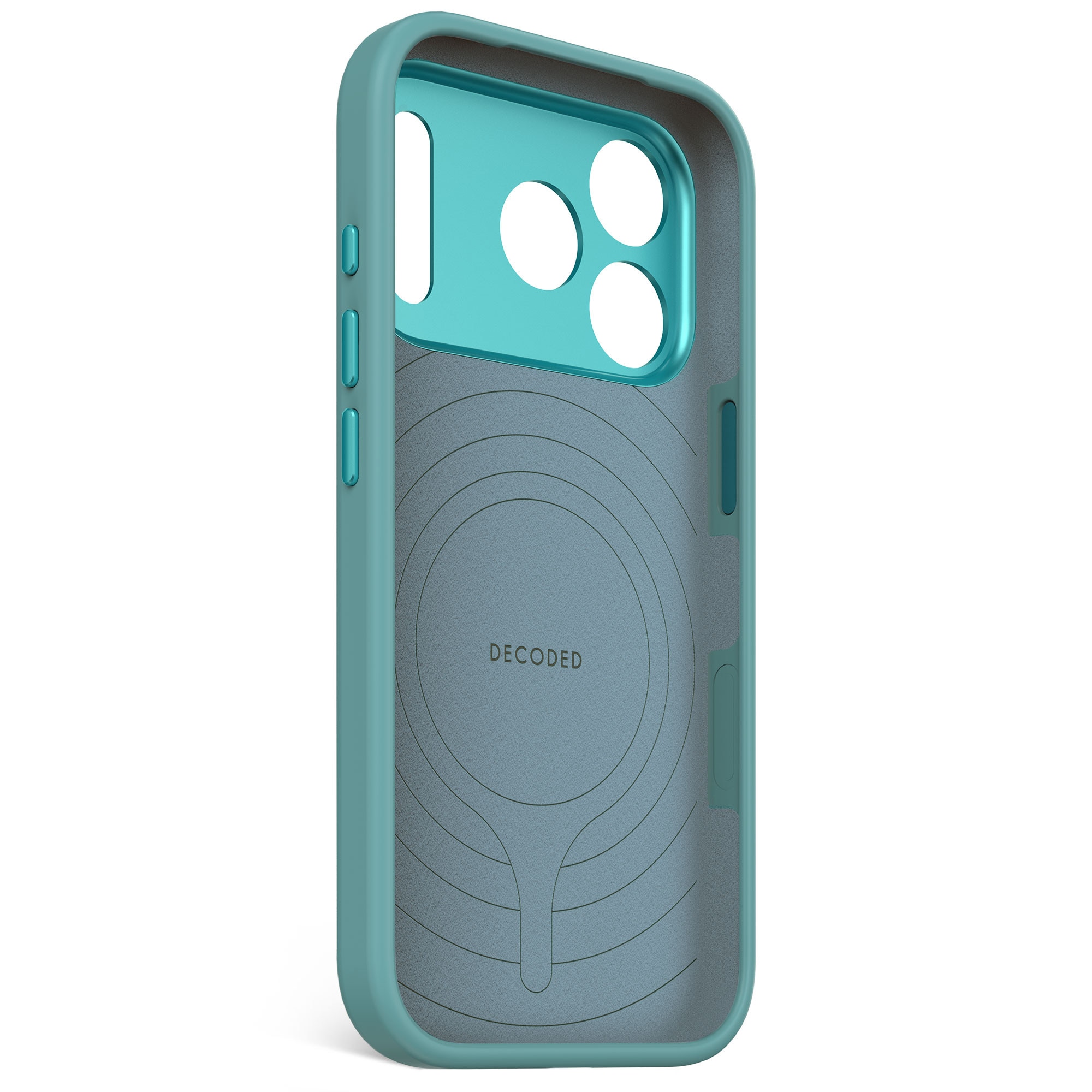 Husa din Silicon Antimicrobian DECODED pentru iPhone 17 Pro - Retro Blue