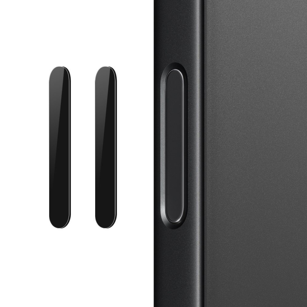 Set 2x folie protectie Northjo pentru buton camera pentru iPhone 16, 16 Plus, 16 Pro, 16 Pro Max, negru, rezistenta 9H
