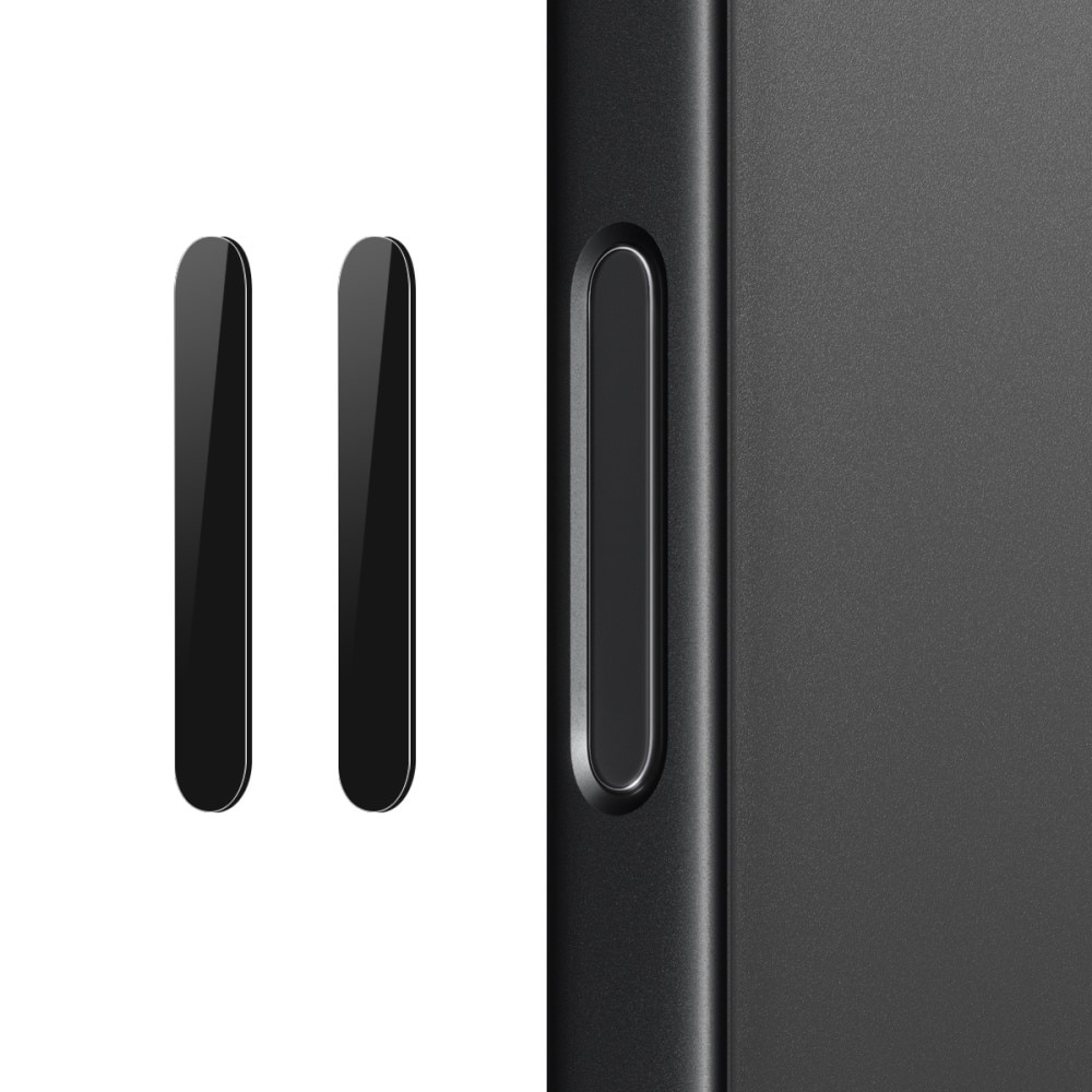 Set 2x folie protectie Northjo pentru buton camera pentru iPhone 16, 16 Plus, 16 Pro, 16 Pro Max, negru, rezistenta 9H