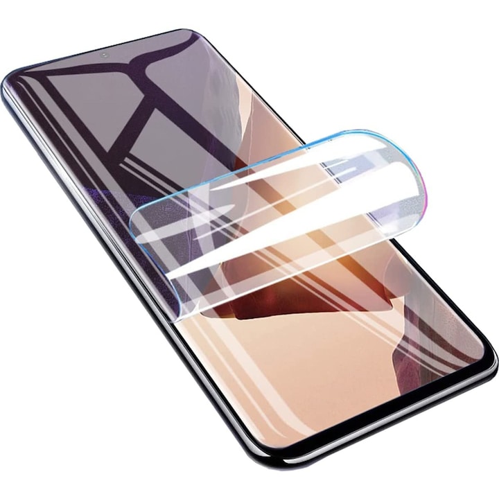 Folie Display Transparenta pentru Samsung Galaxy Note 20, protectie pentru ecran telefon Fata din Hydrogel, Flexibil, lipire Completa, Silicon, Set complet pentru Instalare usoara