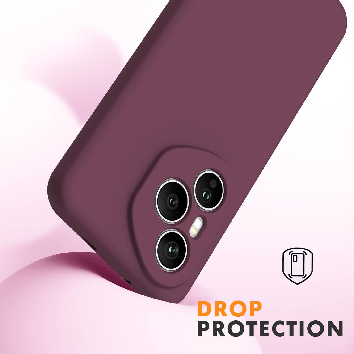 Husa Soft Touch, slim, ALC Mobile, anti soc, compatibila cu Honor 400 Pro, Visiniu Tpu