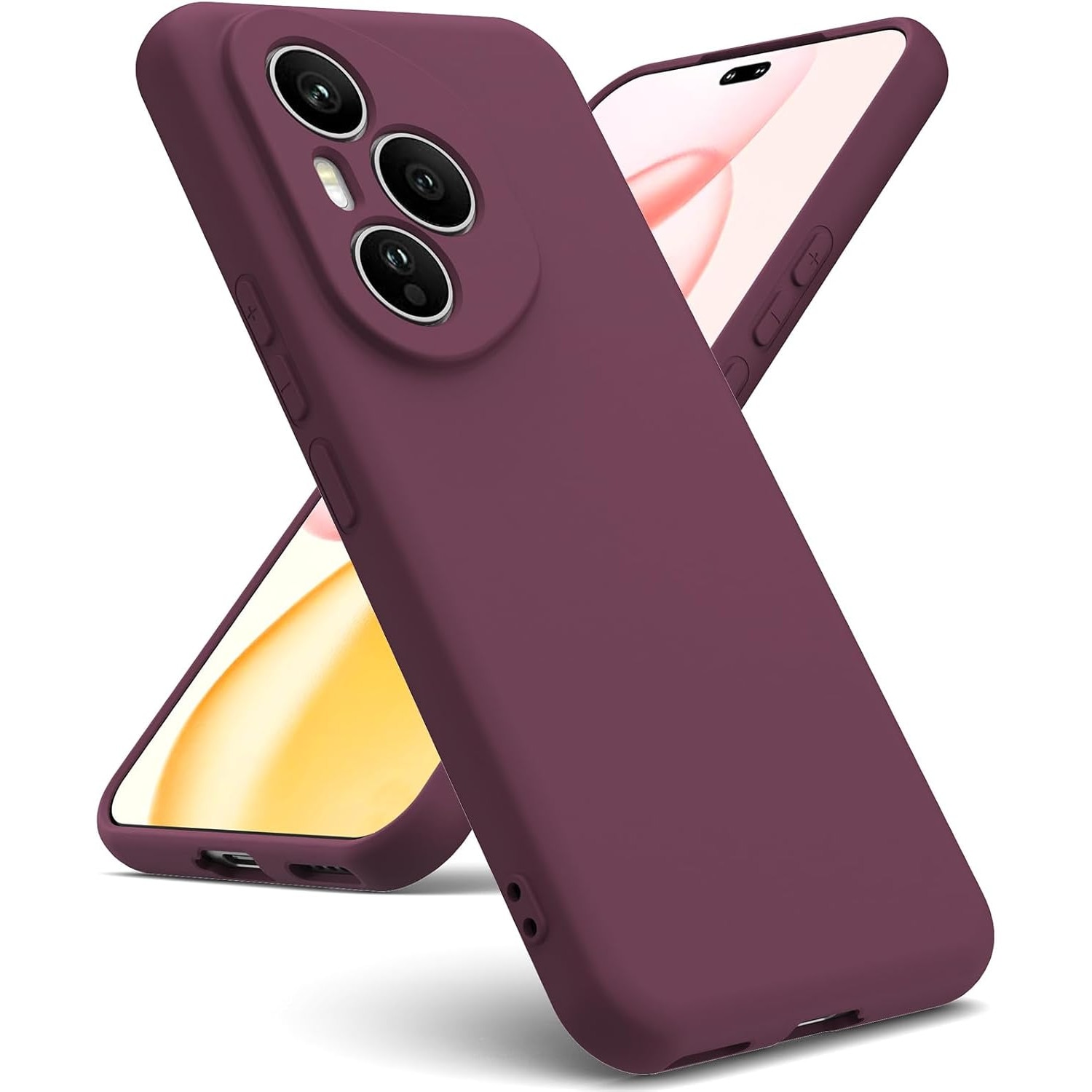 Husa Soft Touch, slim, ALC Mobile, anti soc, compatibila cu Honor 400 Pro, Visiniu Tpu