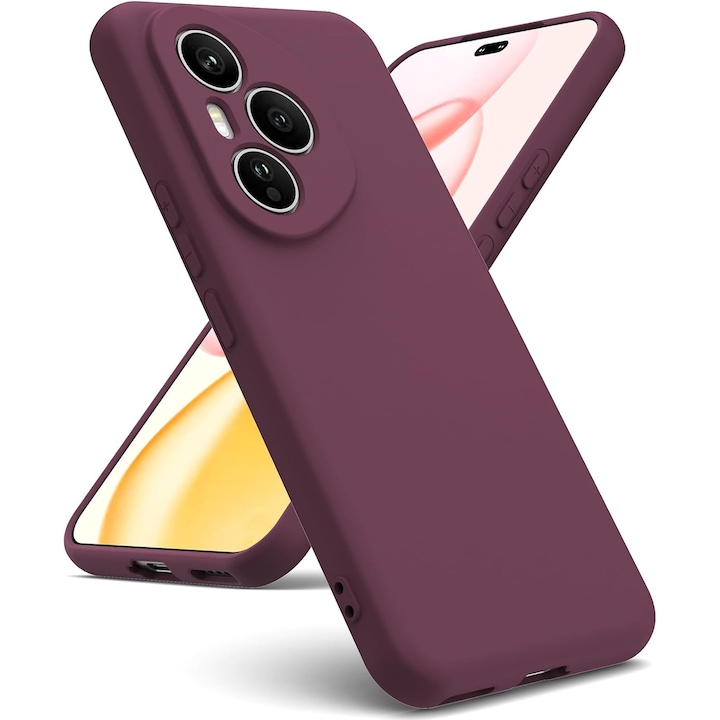 Husa Soft Touch, slim, ALC Mobile, anti soc, compatibila cu Honor 400 Pro, Visiniu Tpu