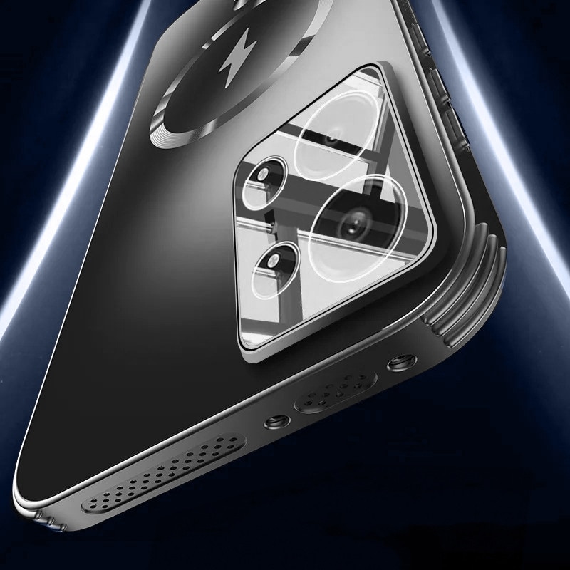 Husa telefon XGSM pentru Oppo Reno 13 Pro, MagSafe, neagra, cu protectie pentru camera, material rezistent