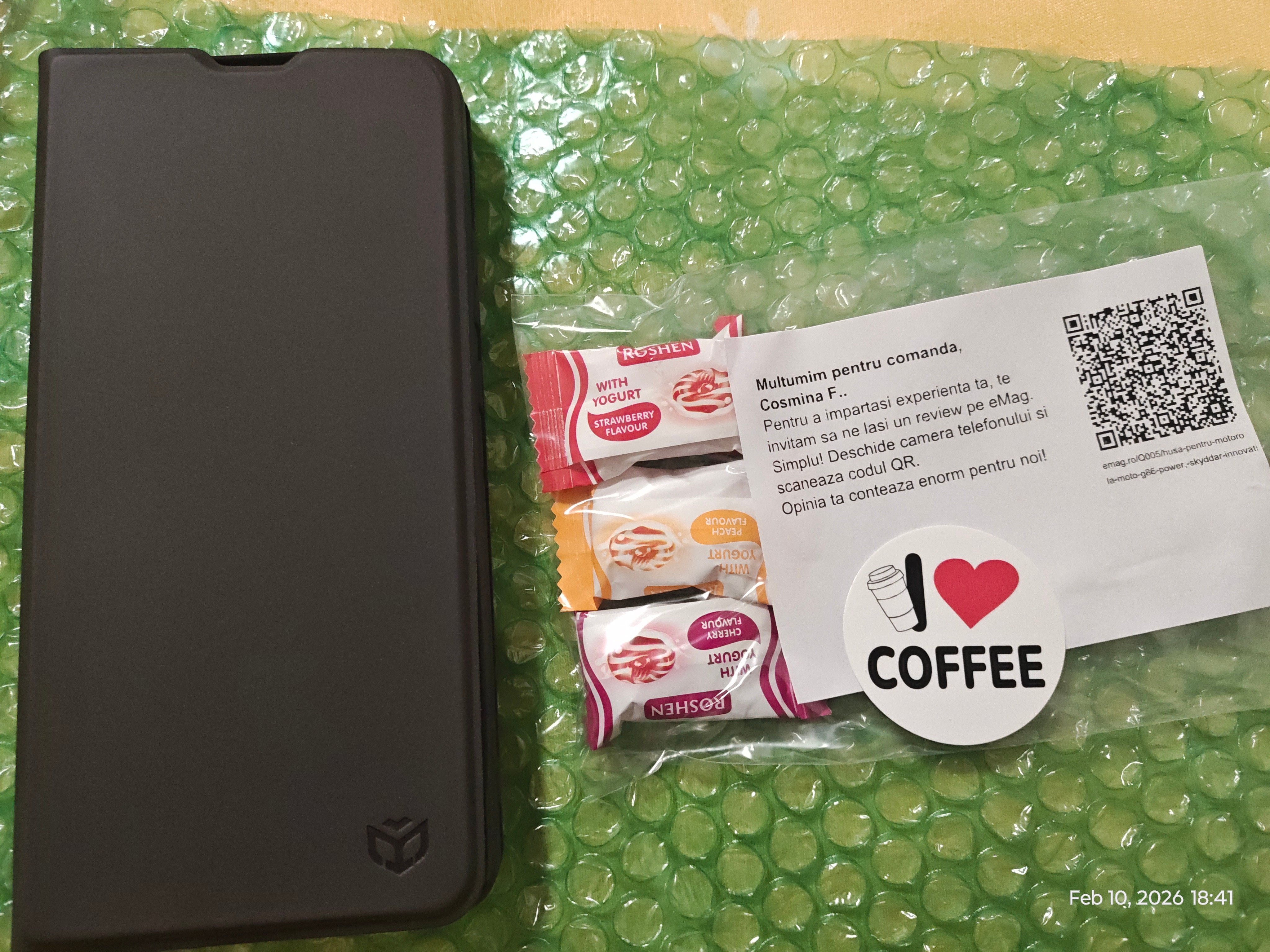 Husa pentru Motorola Moto G86 Power, SKYDDAR INNOVATION, Glinth cu Inel Rotativ 360° Magnetic, set cu sticker, Negru