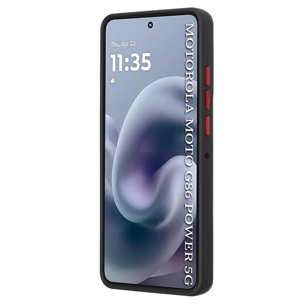 Husa pentru Motorola Moto G86 Power, SKYDDAR INNOVATION, Glinth cu Inel Rotativ 360° Magnetic, set cu sticker, Negru