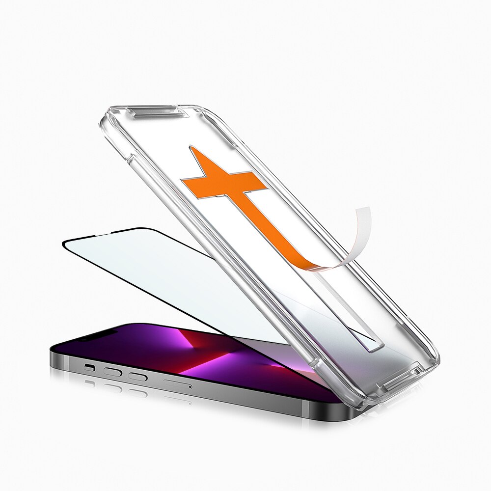 Folie Sticla Dr.Shield, Compatibila Apple iPhone 13 Pro Max, Full Cover - Cu Sistem de Montare