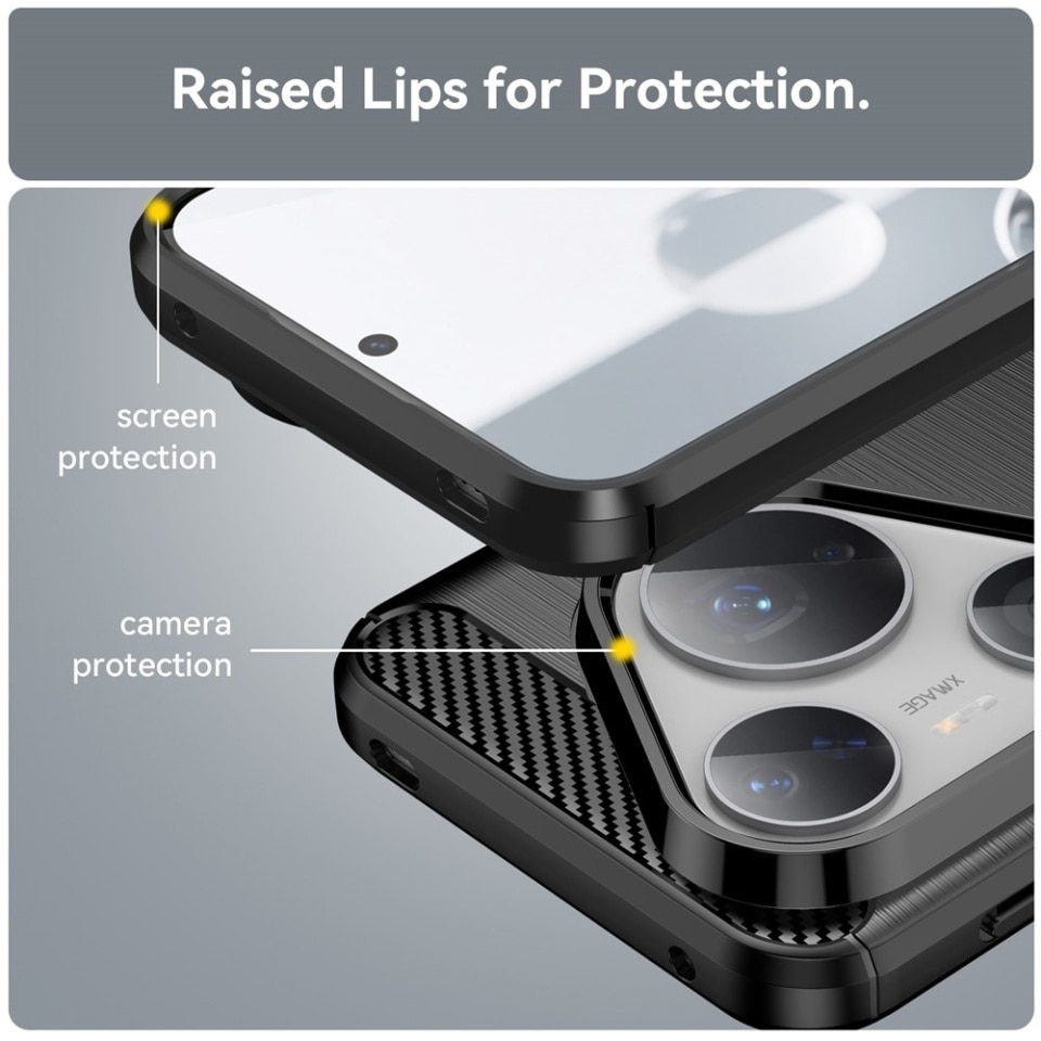 Husa pentru Huawei Pura 80 Pro / Pura 80 Ultra, SKYDDAR INNOVATION, CarbonFiber, Antisoc, set cu sticker, Negru