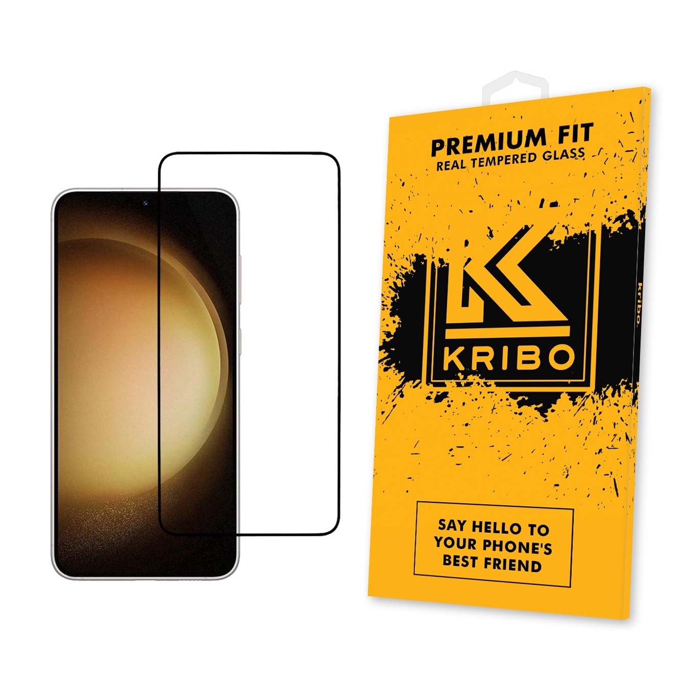 Folie sticla securizata pentru Samsung S22 Plus, Deblocare Prin Amprenta, Kribo Premium Fit, Transparenta HD, Protectie Ecran Premium, Full Cover, Full Glue