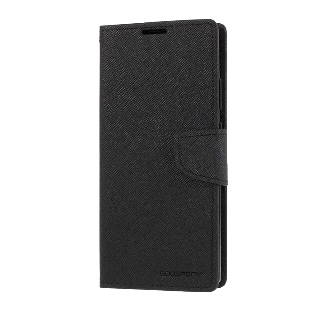 Husa tip carte compatibila cu Motorola Moto E7 Power, Goospery Flip Book, inchidere magnetica, buzunar card, premium stand, Negru