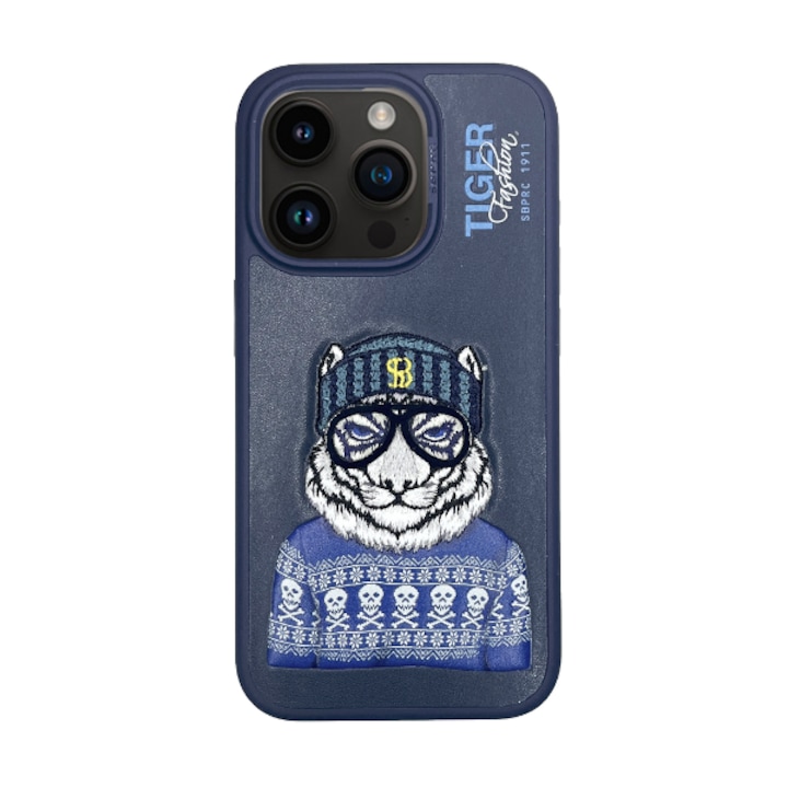 Husa Premium pentru iPhone 15 Pro Max SBPRC Polo Fergus Navy Broderie