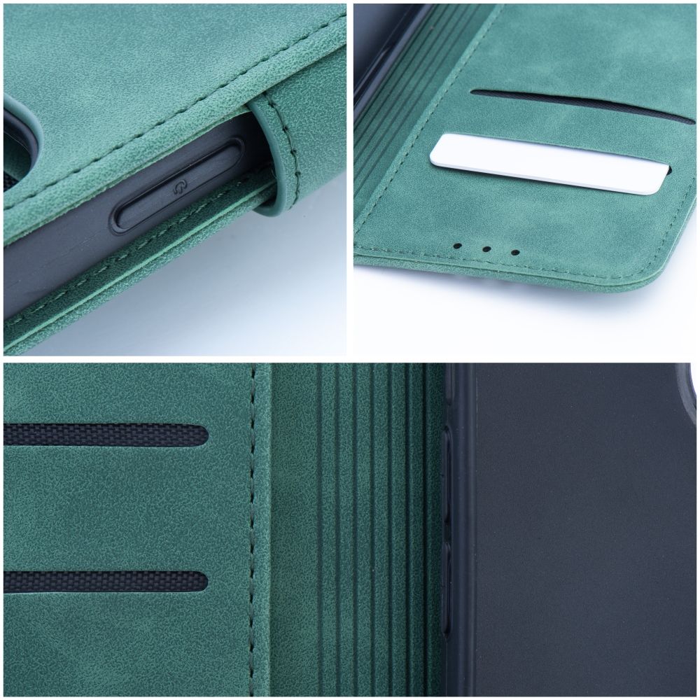 Husa pentru Samsung A16 Daden Leather Flip, tip carte, Suport card, Functie de Stand si Inchidere Magnetica, Protectie Sporita, Verde