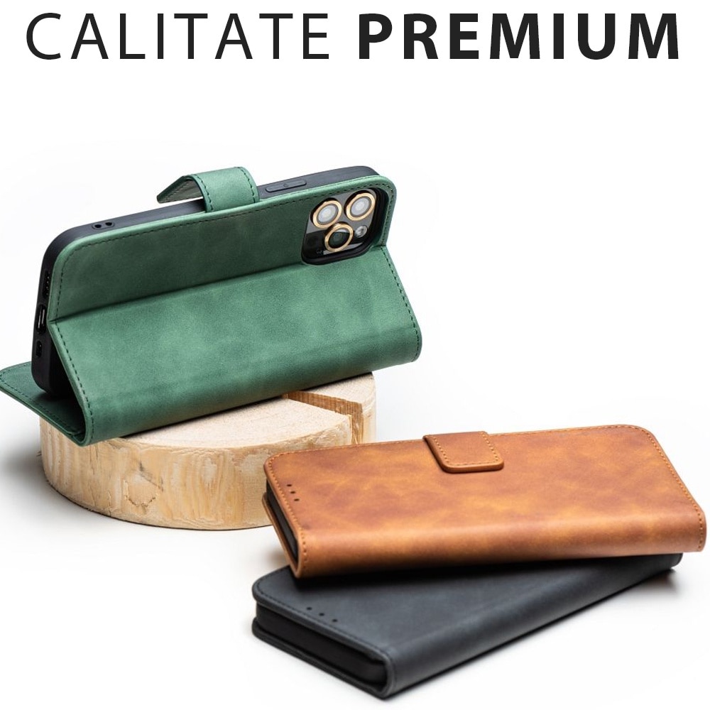 Husa pentru Samsung A16 Daden Leather Flip, tip carte, Suport card, Functie de Stand si Inchidere Magnetica, Protectie Sporita, Verde