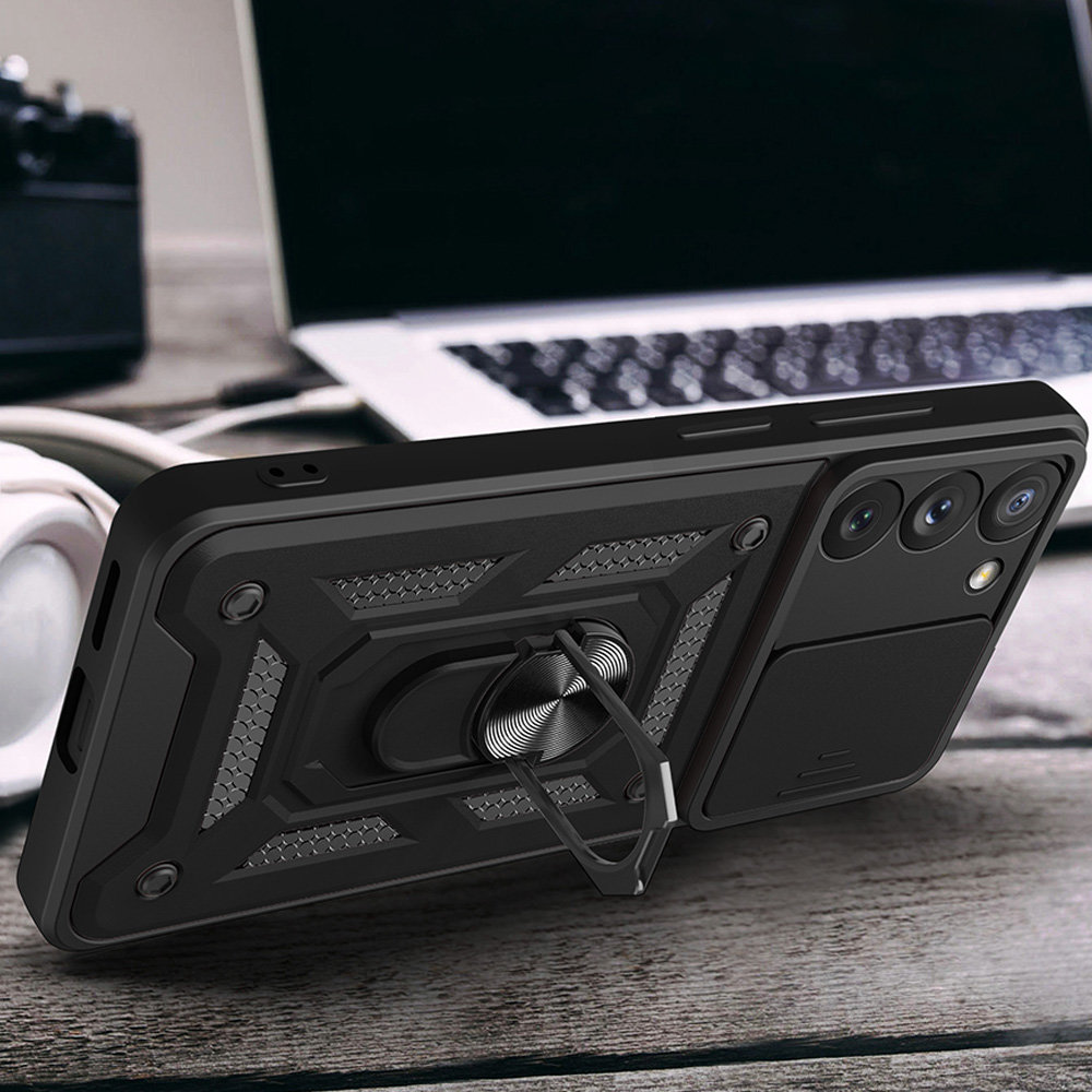 Carcasa Hybrid Armor CamShield compatibila cu Samsung Galaxy A54 5G Black