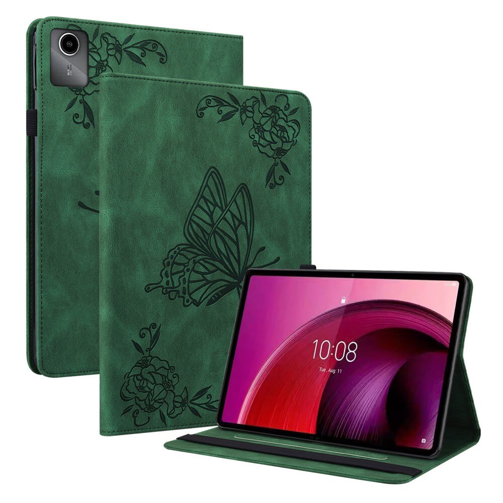 Husa tableta XGSM Butterfly pentru Lenovo Tab M11, functie stand, verde
