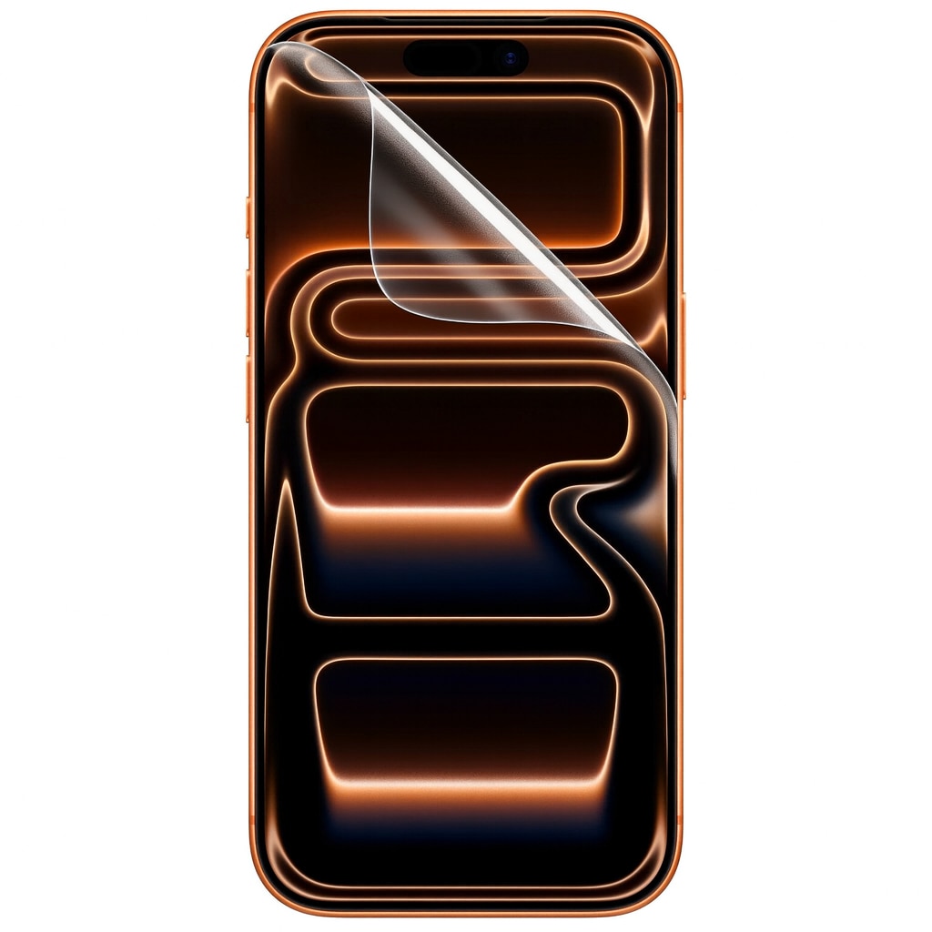 Folie iPhone 17 Pro Max transparenta din silicon, Silicon Hydrogel Regenerabil, Flexible Hydro-Crystal, Protectie Completa, Full Glue, Instalare usoara, Set complet pentru Instalare
