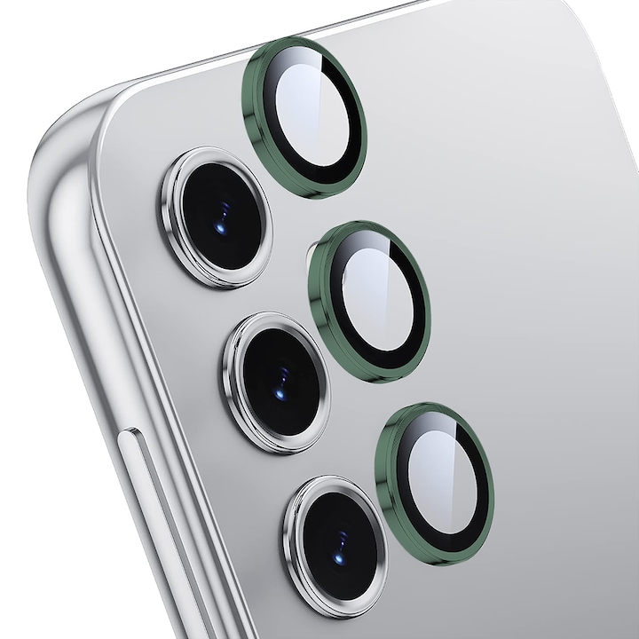 Folie Protectie Lentile Camera compatibila cu Samsung Galaxy A54, CASEY STUDIOS™ MaxDefense+, Ultra HD, Anti Amprente, Anti Zgarieturi, Anti Socuri, Verde