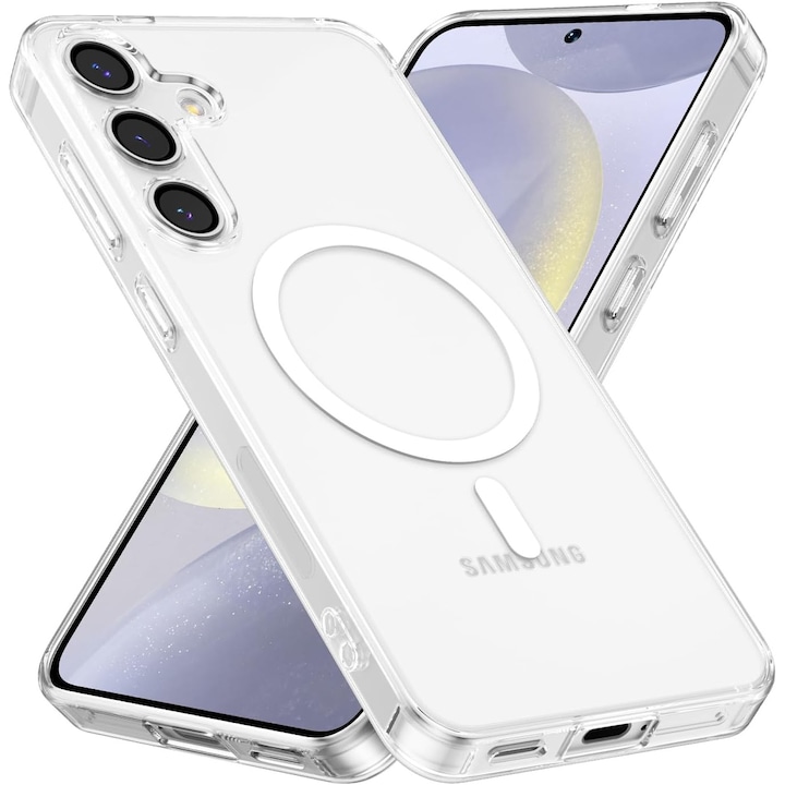 BestCase® Husa pentru Samsung Galaxy S25, Mag Anti Shock TPU, Tehnologie MagSafe, Reinforced 4 Corners, Transparenta