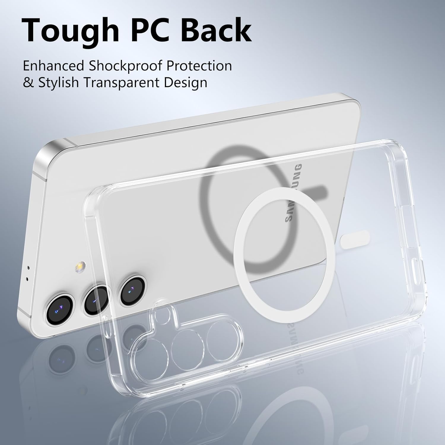 BestCase® Husa pentru Samsung Galaxy S25, Mag Anti Shock TPU, Tehnologie MagSafe, Reinforced 4 Corners, Transparenta