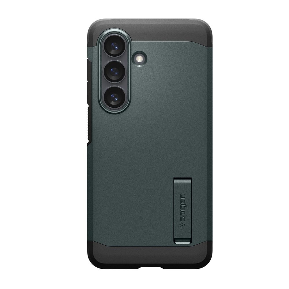 Carcasa Spigen Tough Armor MagSafe, verde abisal, hibrid PC + TPU, compatibilă cu Samsung Galaxy S26 Plus