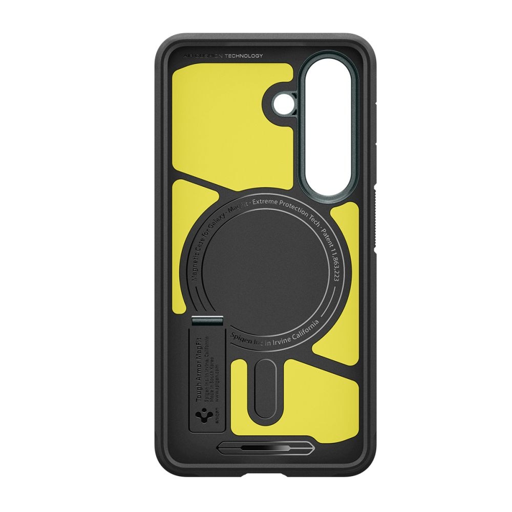 Carcasa Spigen Tough Armor MagSafe, verde abisal, hibrid PC + TPU, compatibilă cu Samsung Galaxy S26 Plus
