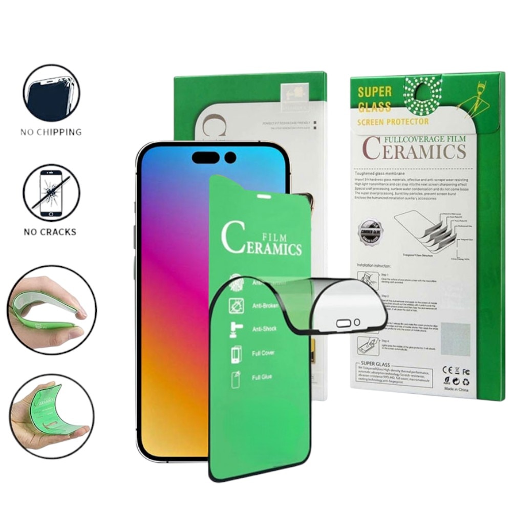 Folie telefon, Ceramic Glass Antisoc, 9H, pentru Samsung Galaxy S23 Ultra, Acoperire pe tot ecranul, Anti-Static, HD, Smudge Proof, Transparent