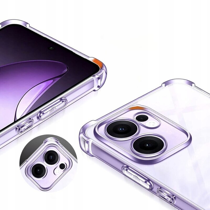 BestCase® Husa Anti Shock TPU + Folie de sticla inclusa Compatibila cu OPPO Reno13 F 5G, Transparenta