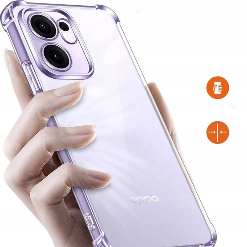 BestCase® Husa Anti Shock TPU + Folie de sticla inclusa Compatibila cu OPPO Reno13 F 5G, Transparenta