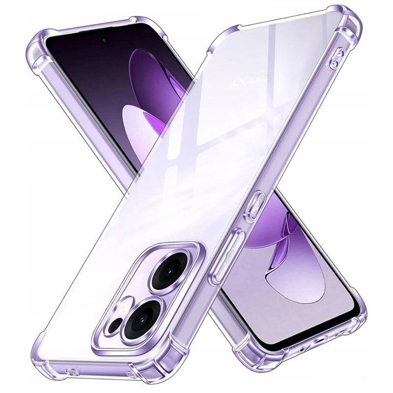 BestCase® Husa Anti Shock TPU + Folie de sticla inclusa Compatibila cu OPPO Reno13 F 5G, Transparenta