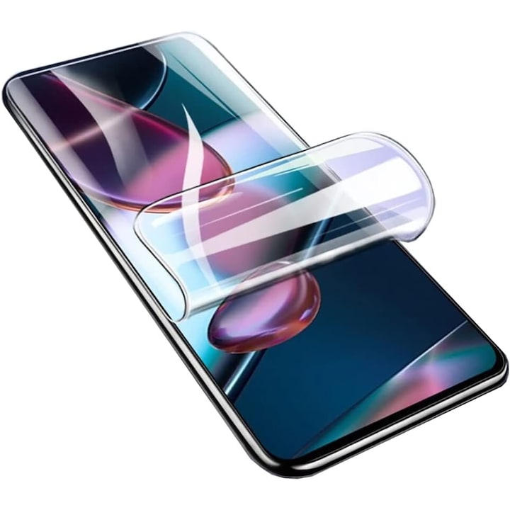 Folie Display Transparenta pentru Xiaomi Redmi Note 13 4G, protectie pentru ecran telefon Fata din Hydrogel, Flexibil, lipire Completa, Silicon, Set complet pentru Instalare rapida