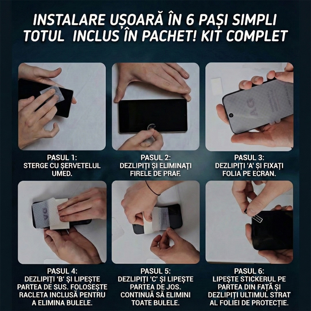 Folie Mata Protectie Fata Hydrogel TPU, Premium pentru Samsung S23, Full Cover 360, Finisaj Mat Anti-Amprente, Auto-Regenerare, Protectie la Socuri si Zgarieturi, Ultra Slim, Montaj Usor Rapid, SIlicon Transparent Mat, Alikommerce AK