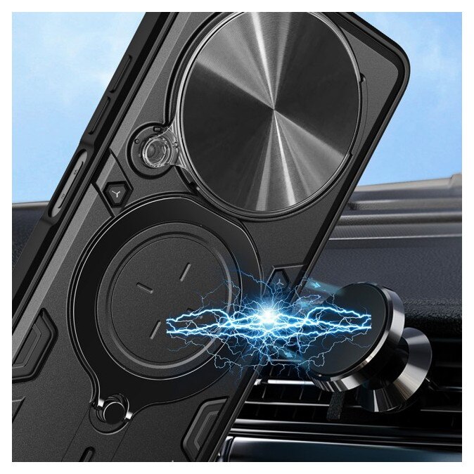 Husa Spate Upzz® CamGuard Compatibila Cu Honor Magic 8 LITE, Super Protectie - Albastru