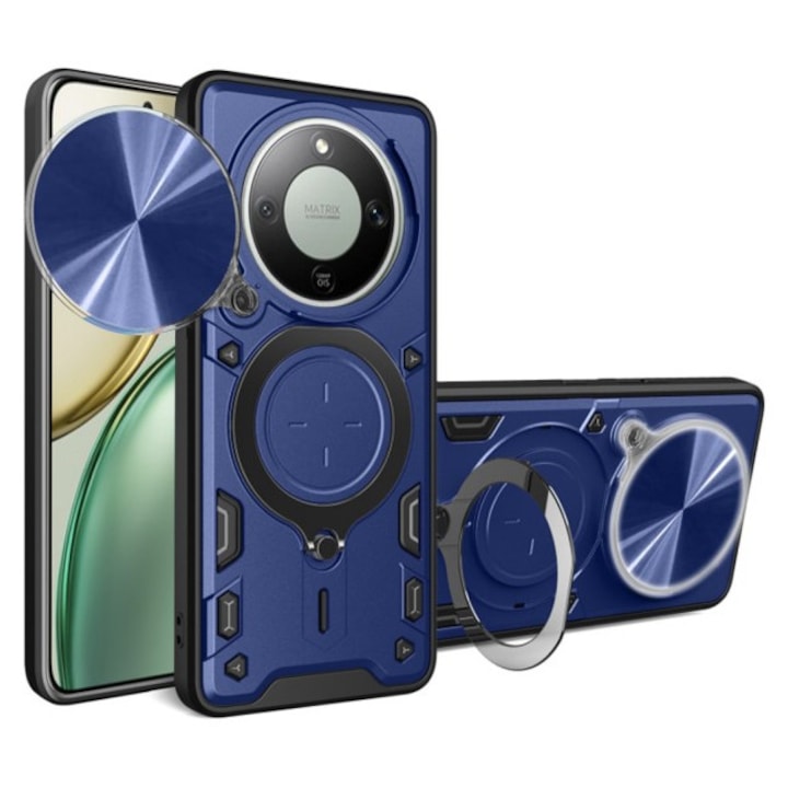 Husa Spate Upzz® CamGuard Compatibila Cu Honor Magic 8 LITE, Super Protectie - Albastru