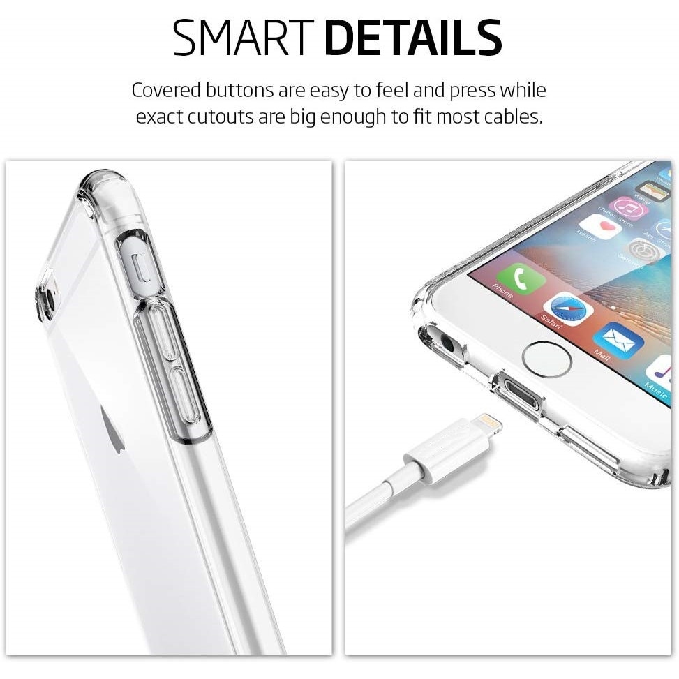 Husa pentru Apple iPhone 6S, GloMax Perfect Fit, Transparent