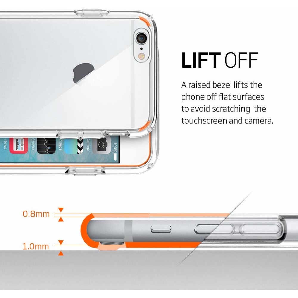 Husa pentru Apple iPhone 6S, GloMax Perfect Fit, Transparent