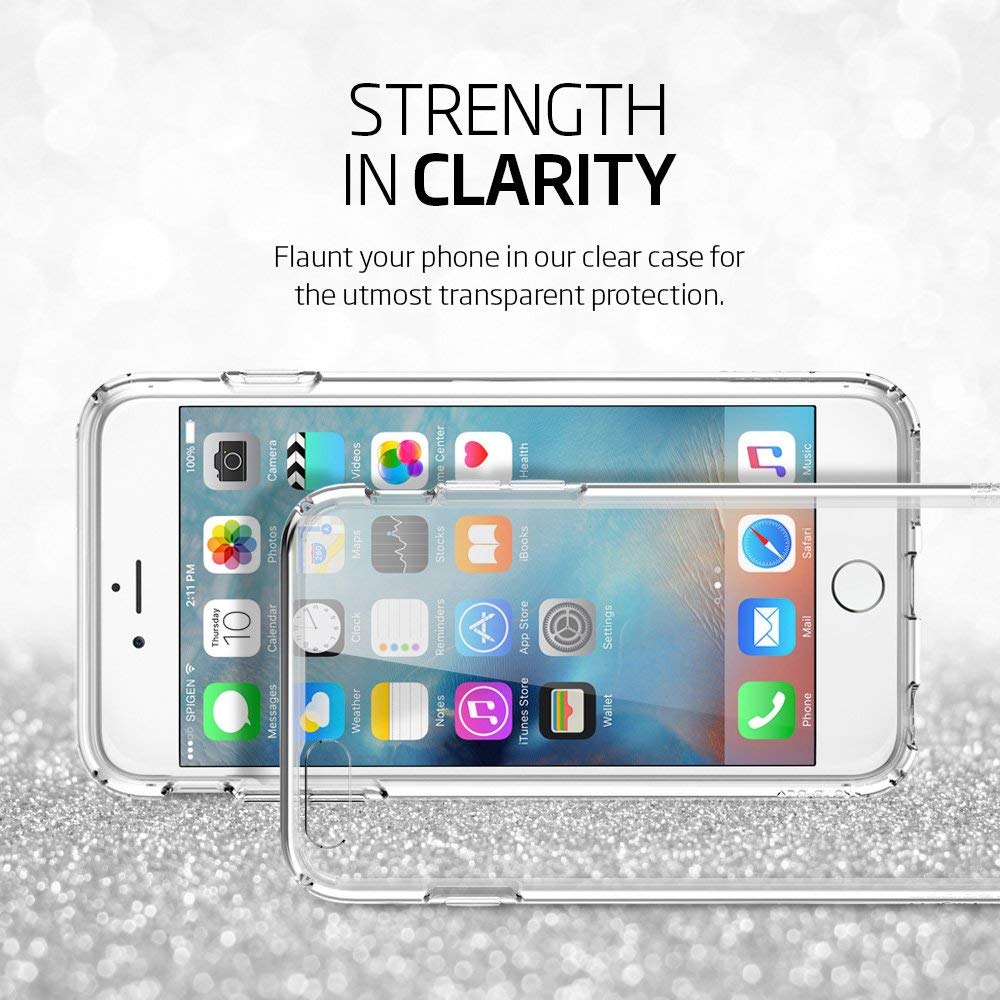 Husa pentru Apple iPhone 6S, GloMax Perfect Fit, Transparent