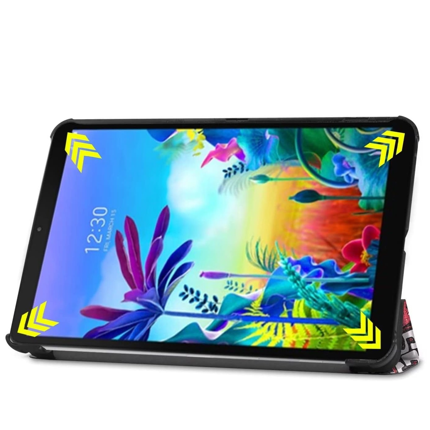 Husa Sigloo pentru tableta Xiaomi Pad 6S Pro 12.4' (2024) – Slim, Tri-Fold Magnetic, Piele Ecologica, Antisoc, Stand Reglabil, – Rosu
