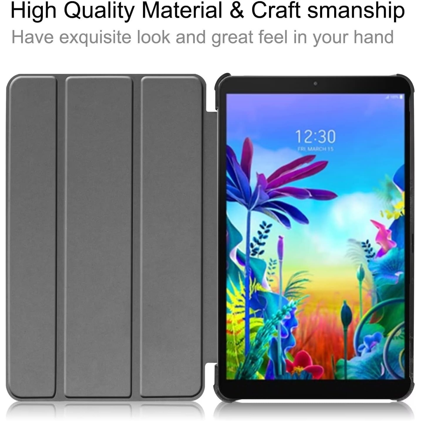 Husa Sigloo pentru tableta Xiaomi Pad 6S Pro 12.4' (2024) – Slim, Tri-Fold Magnetic, Piele Ecologica, Antisoc, Stand Reglabil, – Rosu