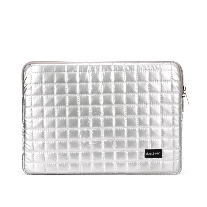 Geanta laptop Bombata Sleeve 100gr, 13-14 inch, Argintiu